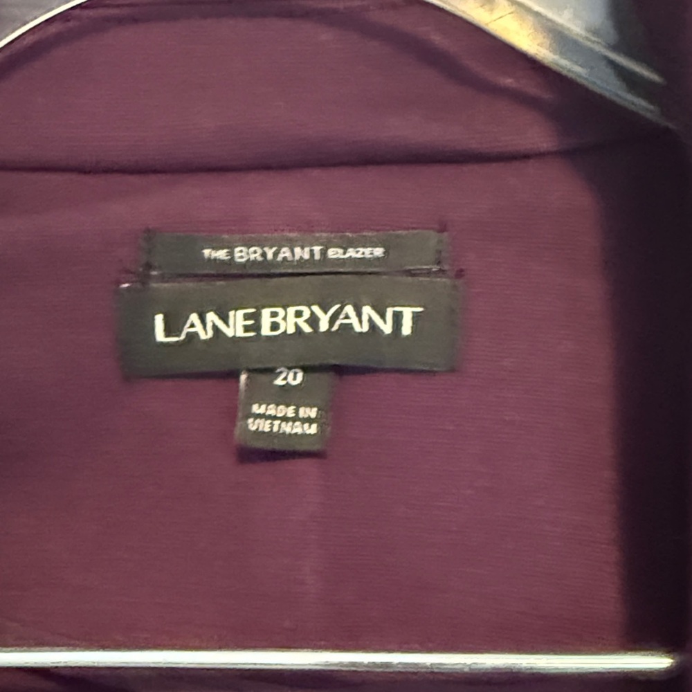 Lane Bryant Deep Purple Blazer with Gold Accents - Picture 2 of 6